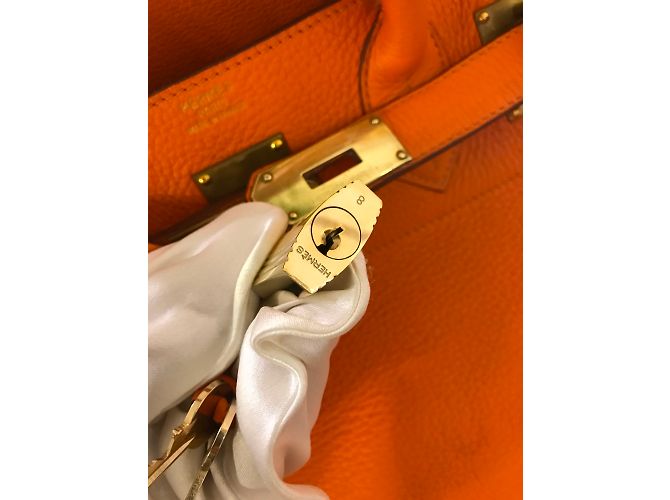 Hermès Haut A Courroies Birkin 40 Naranja - vista 26
