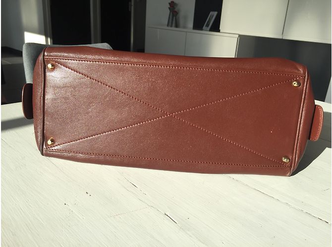 Marc Jacobs Frankie Lambskin Zip Satchel Chestnut Marrone scuro - vista 3