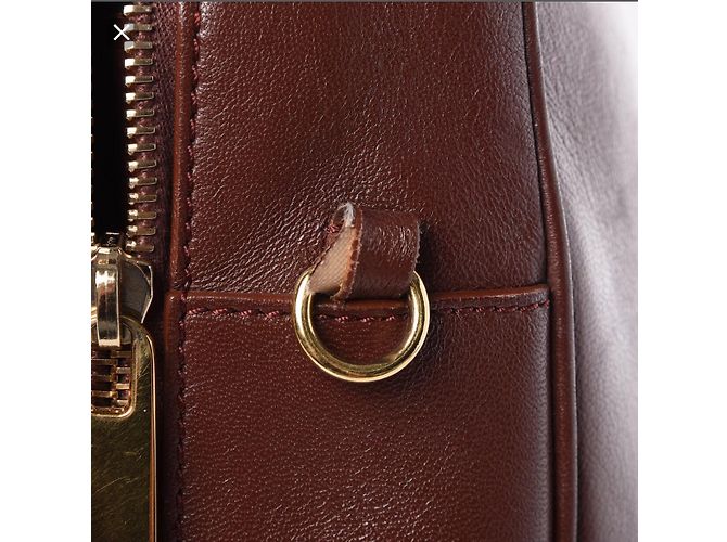 Marc Jacobs Frankie Lambskin Zip Satchel Chestnut Marrone scuro - vista 5