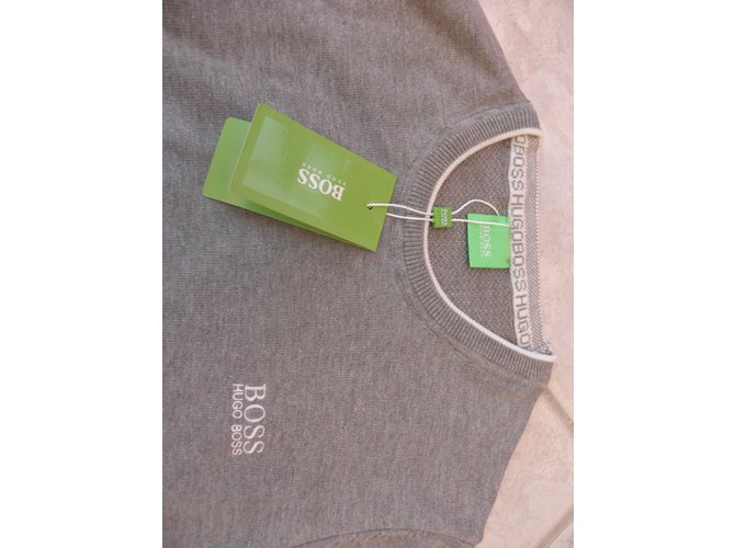 Hugo Boss Polo Pullover Grau Baumwolle M - Ansicht 3