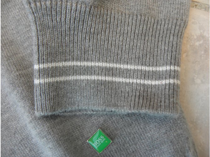 Hugo Boss Polo Pullover Grau Baumwolle M - Ansicht 5
