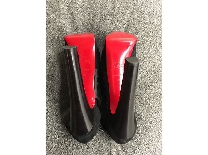 Décolleté Christian Louboutin in pelle nera 16cm - vista 4