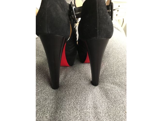 Décolleté Christian Louboutin in pelle nera 16cm - vista 5