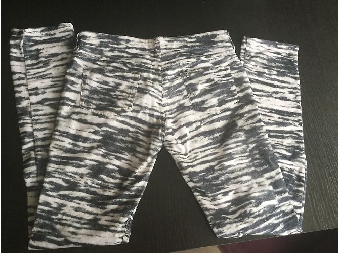 Vaqueros Isabel Marant Etoile de Terciopelo Estampado Zebra Estampado de cebra - vista 3