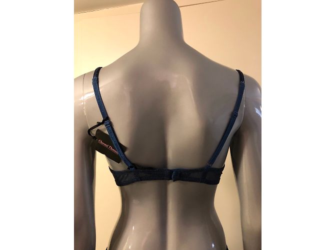 Reggiseno Chantal Thomass blu denim con paillettes - vista 4