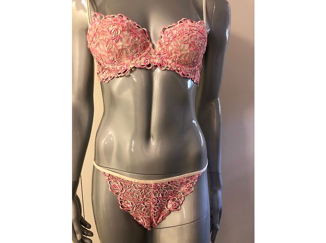 Autre Marque Conjunto de lencería Wacoal T90B rosa y blanco - vista 2