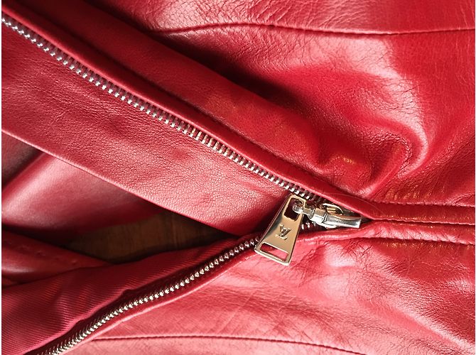 Louis Vuitton Leder Oberteil Rot - Ansicht 5