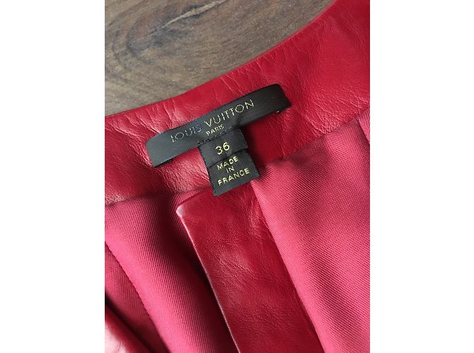 Louis Vuitton Leder Oberteil Rot - Ansicht 6