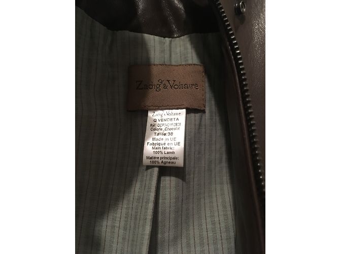 Zadig & Voltaire Leather bomber / biker type leather jacket - view 6