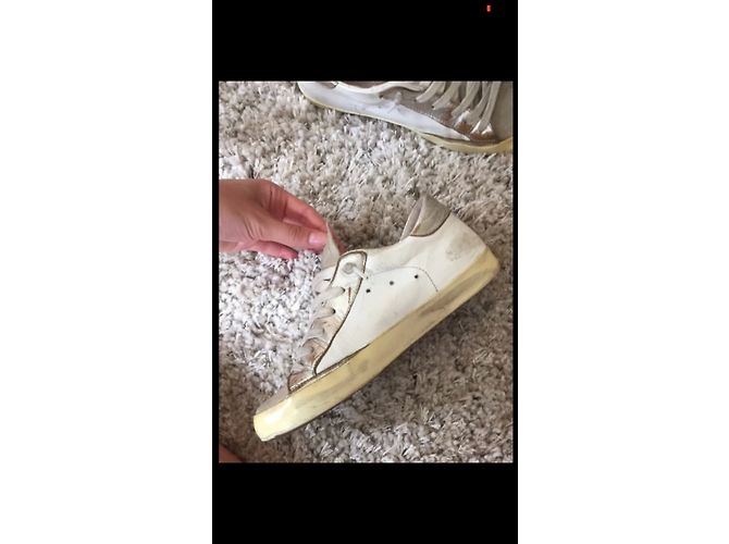 Philippe Model Philippe Sneaker Weiß Leder Silberne Blumen 37 - Ansicht 5
