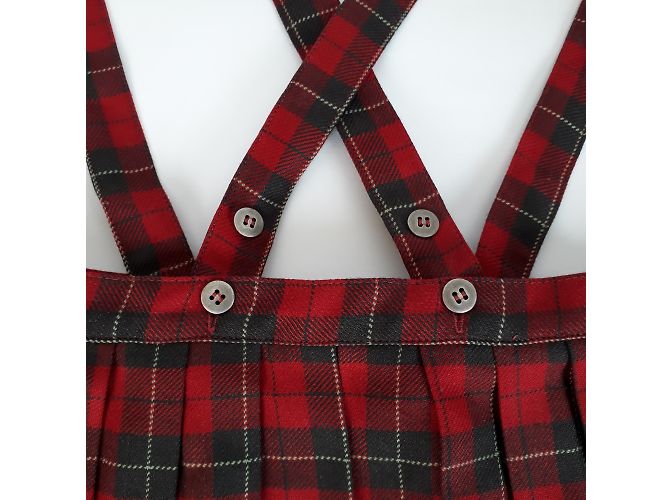 CACHAREL Jupe plissée écossaise rouge Taille 6 -7 ans - vue 3