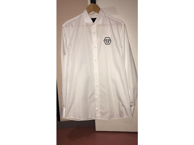 Camisa Philipp Plein de algodón blanco L - vista 5