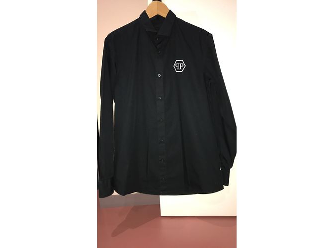 Camicia Philipp Plein in cotone nero L - vista 5