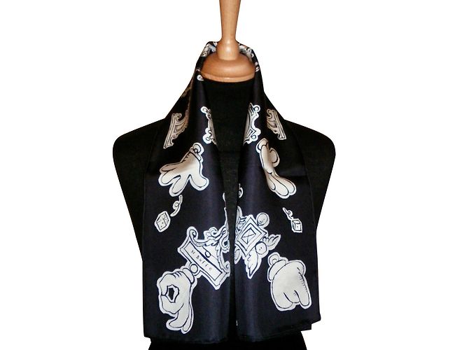 Hermès Lenços Preto - vista 2