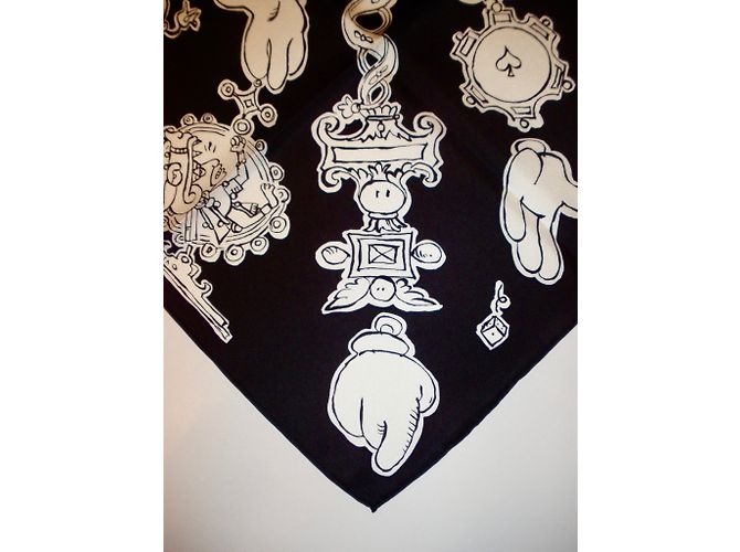 Hermès Lenços Preto - vista 9