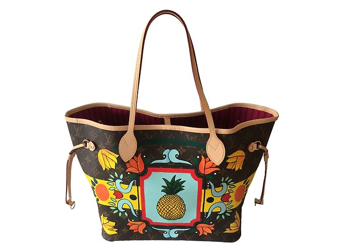 Borsa Louis Vuitton Neverfull MM Chocolate Pelle e Tela Cioccolato - vista 4