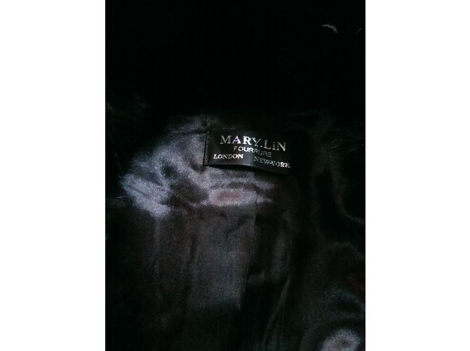 Autre Marque Chaqueta de piel de conejo negra talla 42 Negro - vista 4