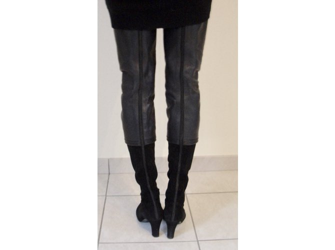Chanel Bibs maxi bi materiale Nero - vista 4