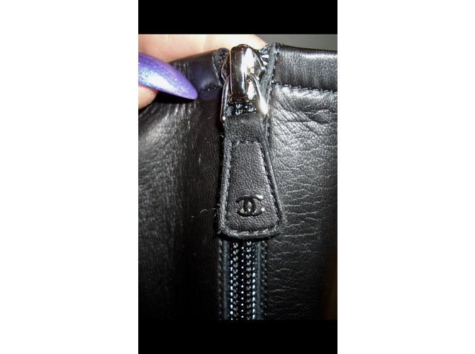 Chanel Bibs maxi bi materiale Nero - vista 7
