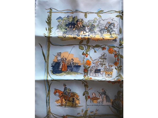 Hermès Gavroche Hermes 45 VP La contessa di Segur Blu - vista 4