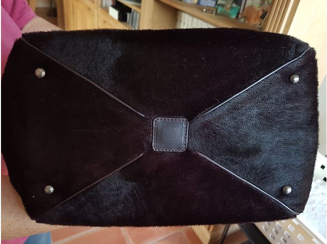 Borsa Chanel in pelle viola Porpora - vista 3