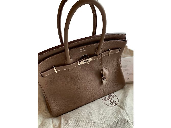 Autre Marque Hermès Birkin 35 Togo Leder Etoupe Beige - Ansicht 2
