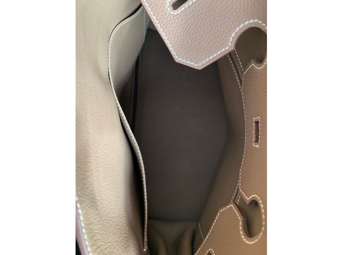 Autre Marque Hermès Birkin 35 Togo Leder Etoupe Beige - Ansicht 3