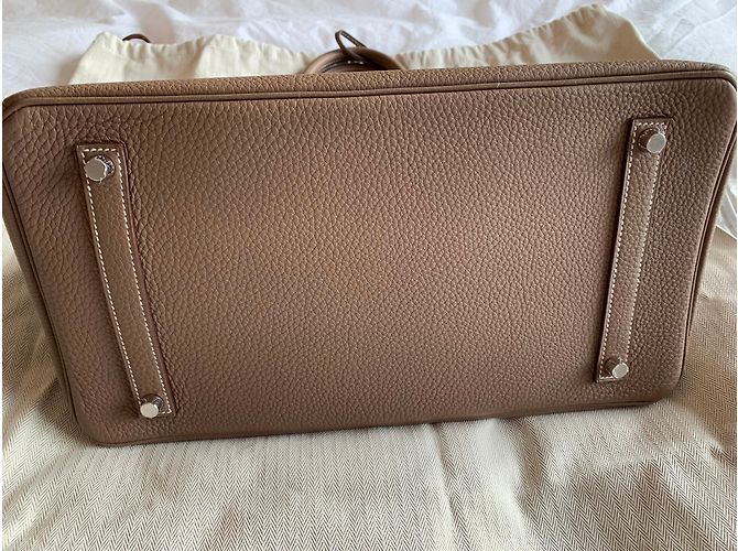 Autre Marque Hermès Birkin 35 Togo Leder Etoupe Beige - Ansicht 4