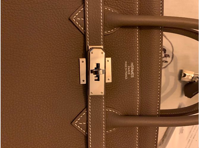 Autre Marque Hermès Birkin 35 Togo Leder Etoupe Beige - Ansicht 7
