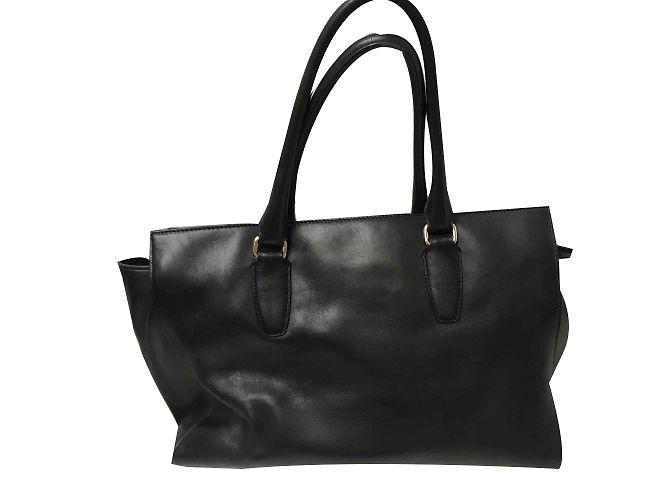 Borsa a mano Coach in pelle nera con pompon Nero - vista 2