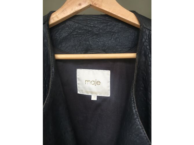 Maje Lederjacke Austral schwarz - Ansicht 3