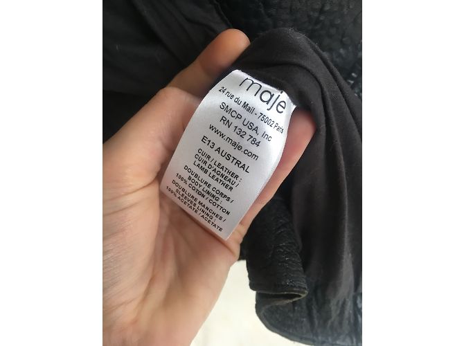 Maje Lederjacke Austral schwarz - Ansicht 4