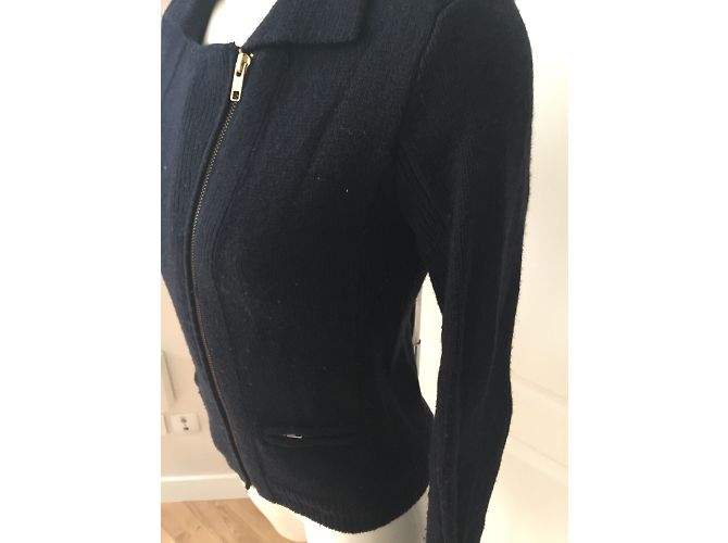 Autre Marque Cardigan tipo bomber Teenflo negro de lana talla S - vista 4