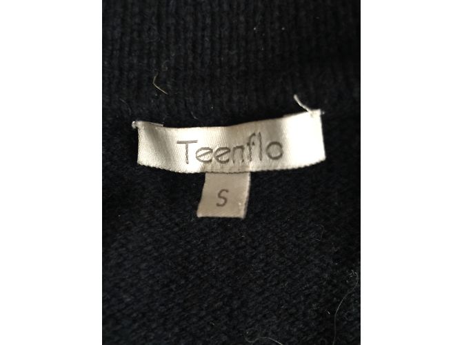 Autre Marque Cardigan tipo bomber Teenflo negro de lana talla S - vista 6