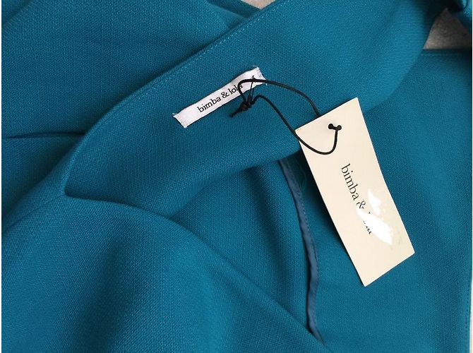 Top Bimba & Lola Azul Celeste de Viscosa Algodón y Lino - vista 4