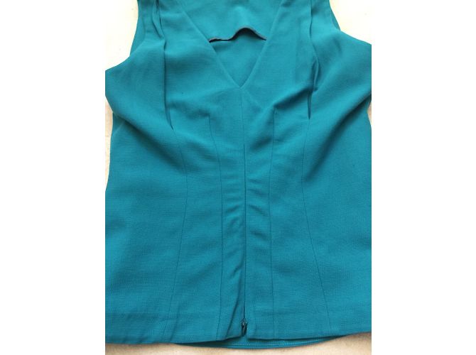 Top Bimba & Lola Azul Celeste de Viscosa Algodón y Lino - vista 8