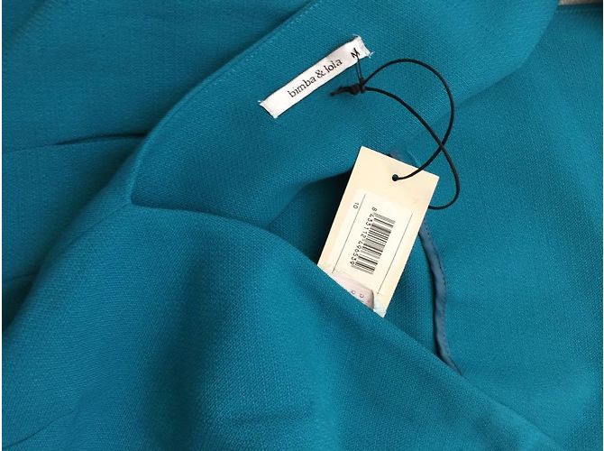 Top Bimba & Lola Azul Celeste de Viscosa Algodón y Lino - vista 9