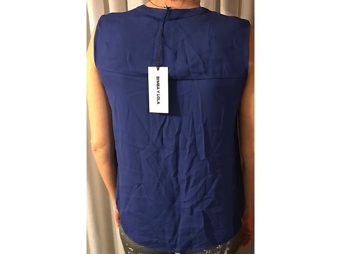 Camicia Bimba & Lola Blu Indaco in Viscosa M - vista 10