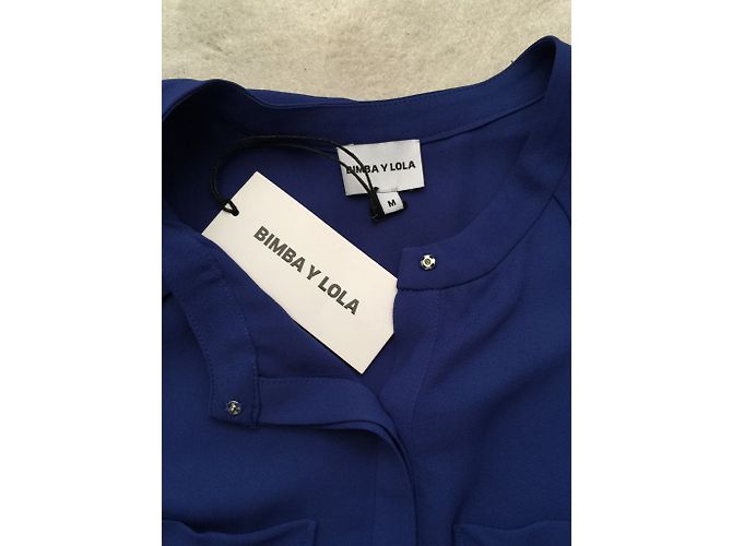 Camicia Bimba & Lola Blu Indaco in Viscosa M - vista 4