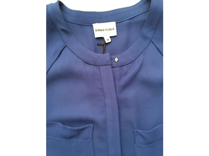 Camicia Bimba & Lola Blu Indaco in Viscosa M - vista 6