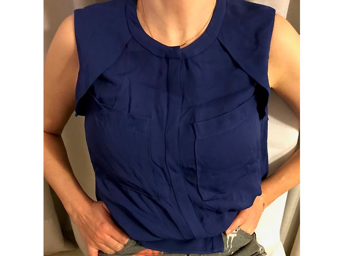 Camicia Bimba & Lola Blu Indaco in Viscosa M - vista 8
