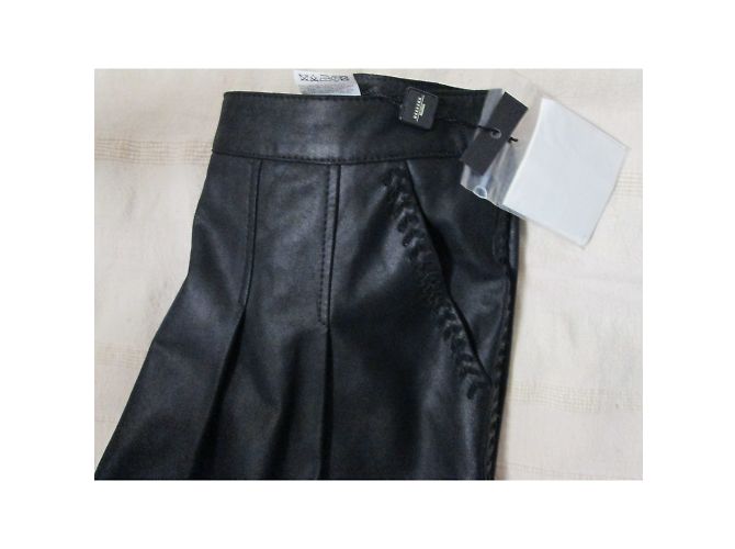 Weekend Max Mara Schwarzer Lederrock - Ansicht 2