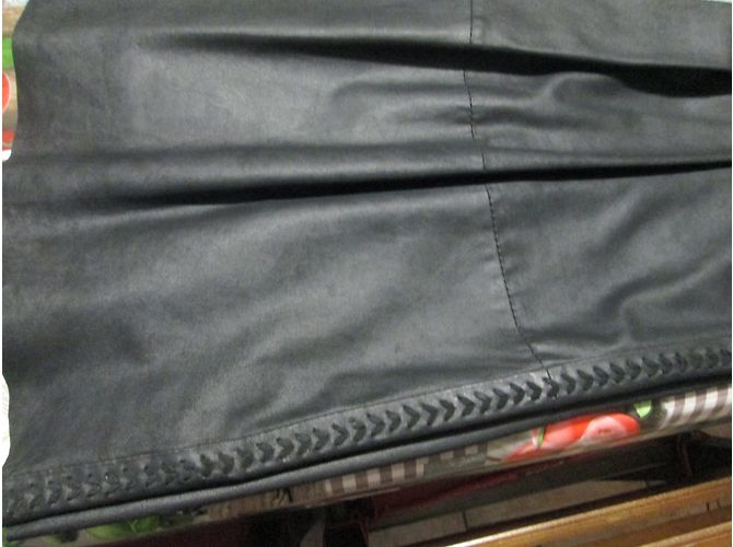 Weekend Max Mara Schwarzer Lederrock - Ansicht 4
