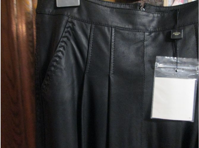 Weekend Max Mara Schwarzer Lederrock - Ansicht 6