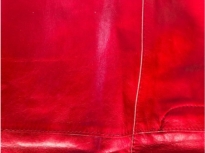 Mid lenght leather skirt from Massimo Dutti - view 3