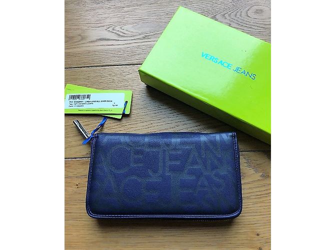 VERSACE JEANS BIG LOGATO PORTAFOGLIO NUOVO VEGAN - vista 2