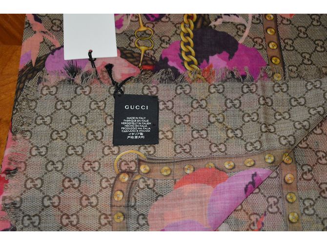 SCIARPA GUCCI NUOVA FUCSIA / BEIGE - vista 4