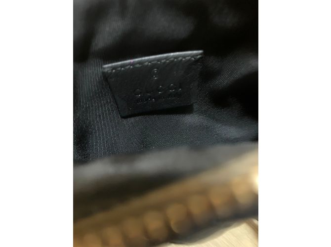 Pochette Gucci GG in pelle nera Nero - vista 2