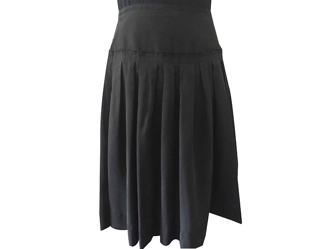 Autre Marque Falda T De Seda Gris Charcoal. 36 Gris antracita - vista 2