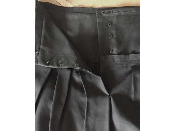 Autre Marque Falda T De Seda Gris Charcoal. 36 Gris antracita - vista 5